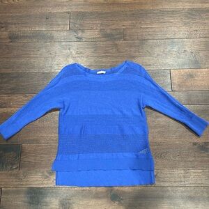 Women’s small Maurice’s blue sweater with 3/4 sleeves